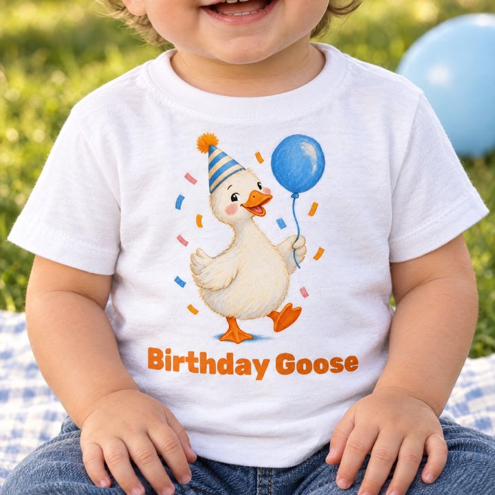 Birthday Goose Toddler Tee