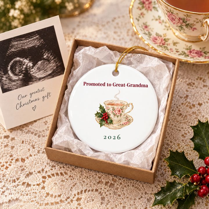Promoted to Grandma Ornament